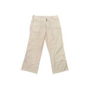 Patagonia Hemp Organic Cotton Ankle Pant Women's Sz 10 Cream Beige Lightweight